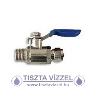 Leágazó fém bekötő csap, 1/4" menet-6/4-es cső